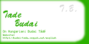 tade budai business card