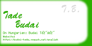 tade budai business card